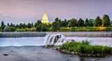 Idaho Falls Temple - The Falls by Scott Jarvie