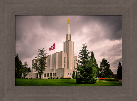 Bern Switzerland Temple - Stormy Flag by Scott Jarvie