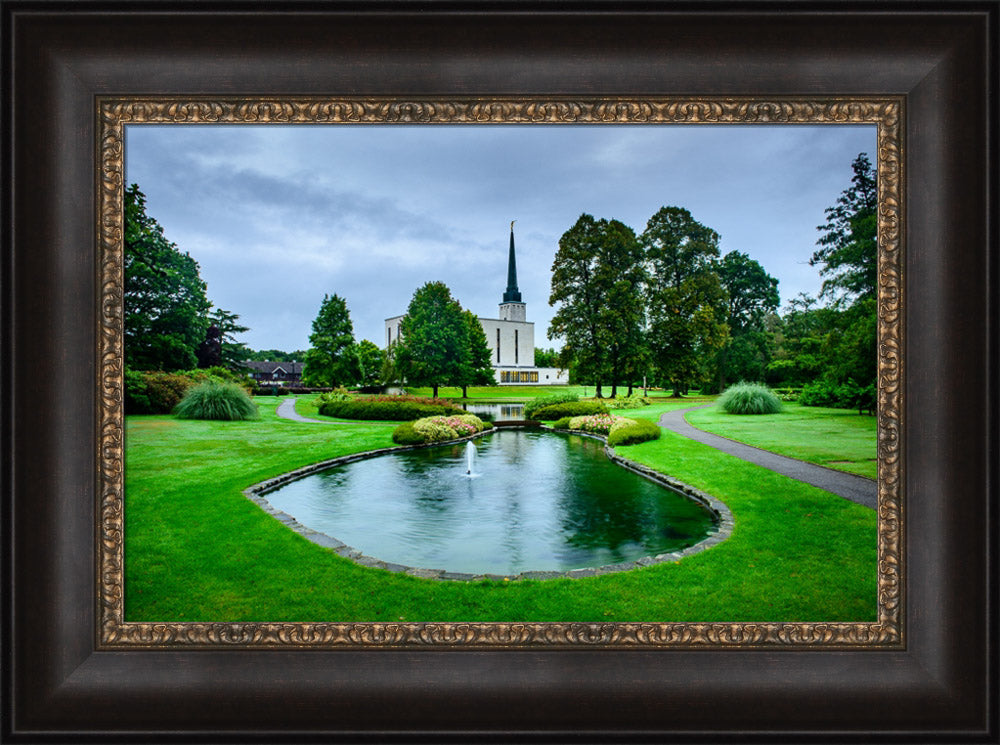 London Temple - Pond and Trail by Scott Jarvie