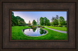 London England Temple - Reflection Pond Panorama by Scott Jarvie