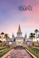 Oakland Temple - Font Sunset 12x18  repositionable poster