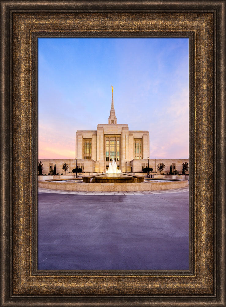 Ogden Temple - Fountain Glow by Scott Jarvie