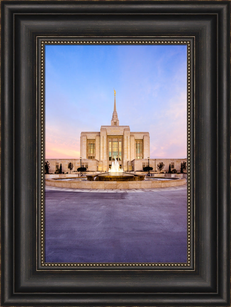 Ogden Temple - Fountain Glow by Scott Jarvie