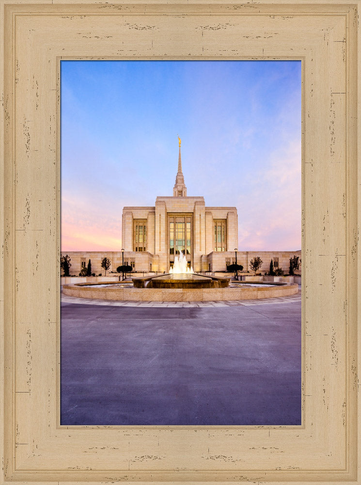 Ogden Temple - Fountain Glow by Scott Jarvie