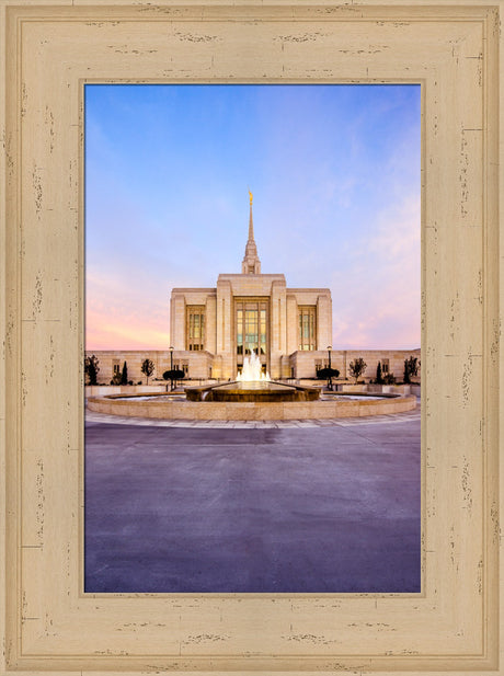 Ogden Temple - Fountain Glow by Scott Jarvie