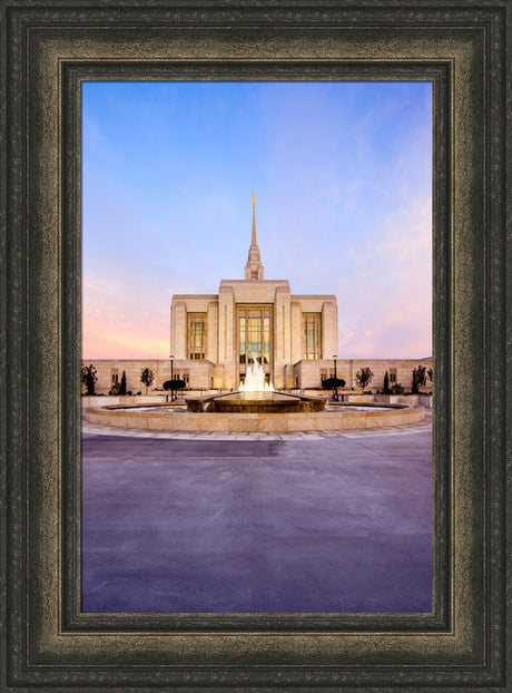 Ogden Temple - Fountain Glow by Scott Jarvie