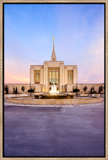 Ogden Temple - Fountain Glow by Scott Jarvie