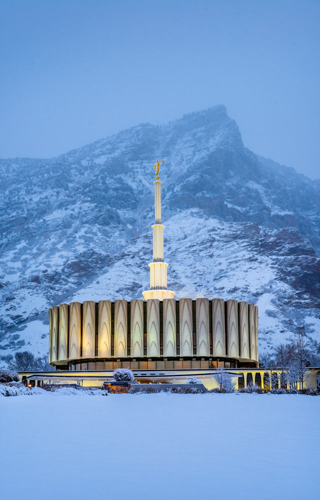 Provo Temple - Snowy Mountain by Scott Jarvie