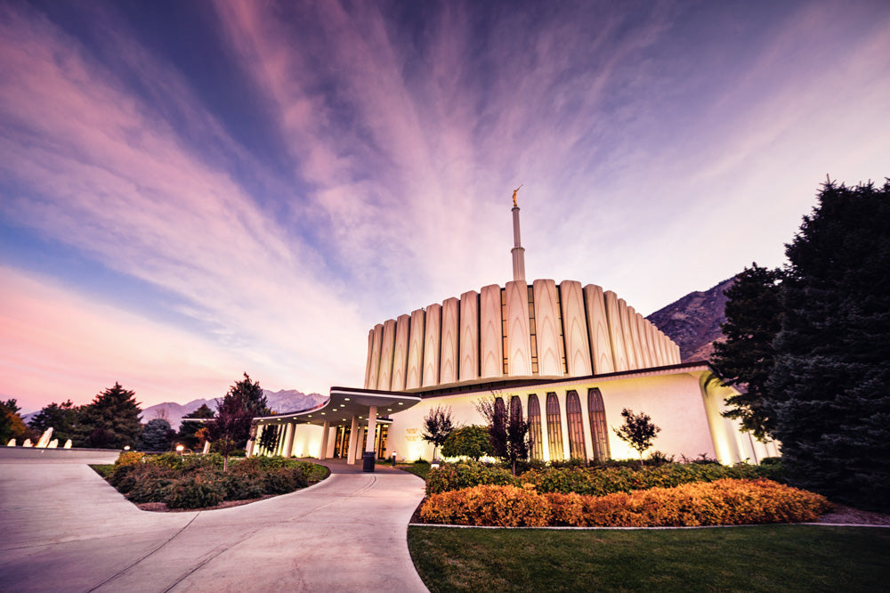 Provo Temple - Sunrise Walkway by Scott Jarvie