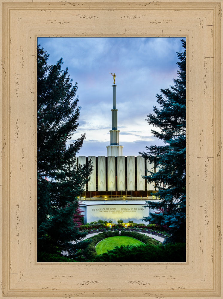 Provo Temple - Between the Trees by Scott Jarvie