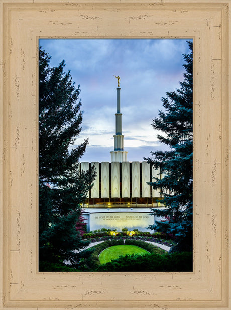 Provo Temple - Between the Trees by Scott Jarvie