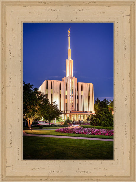 Seattle Temple - Sunset from the Front by Scott Jarvie