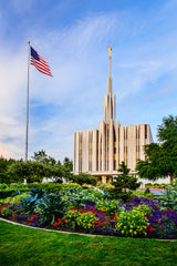 Seattle Temple - Flag by Scott Jarvie