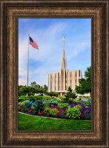 Seattle Temple - Flag by Scott Jarvie