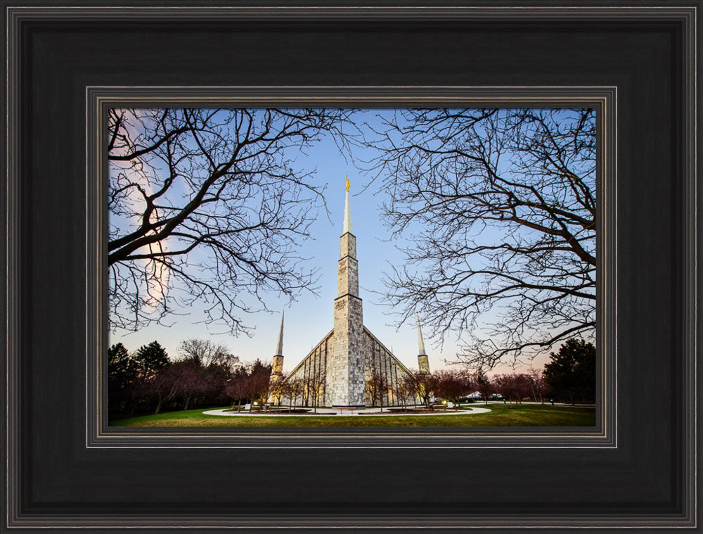 Chicago Temple - Through Trees Horizontal by Scott Jarvie