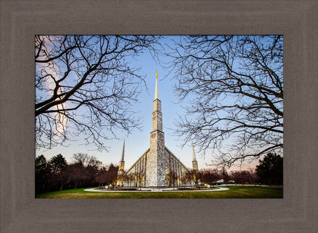 Chicago Temple - Through Trees Horizontal by Scott Jarvie