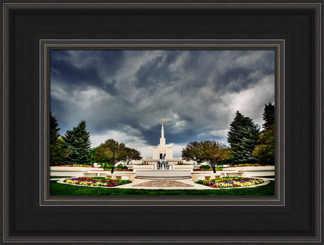 Denver Temple - Stormy Skies by Scott Jarvie