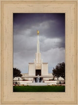 Denver Temple - Stormy Fountain by Scott Jarvie