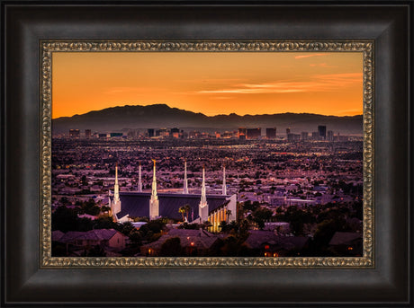 Las Vegas Temple - Orange Sunset by Scott Jarvie