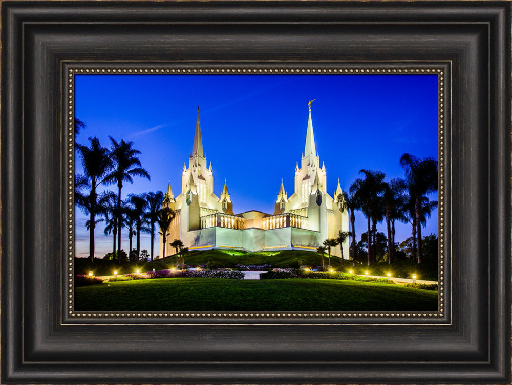 San Diego Temple - Lights on a Hill by Scott Jarvie