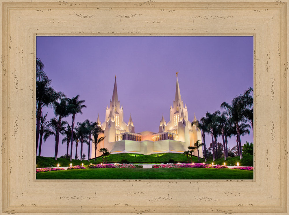 San Diego Temple - Morning in Purple by Scott Jarvie