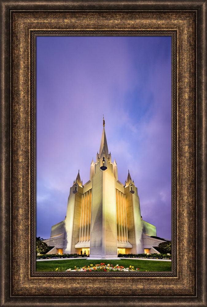 San Diego Temple - Twilight Vertical by Scott Jarvie