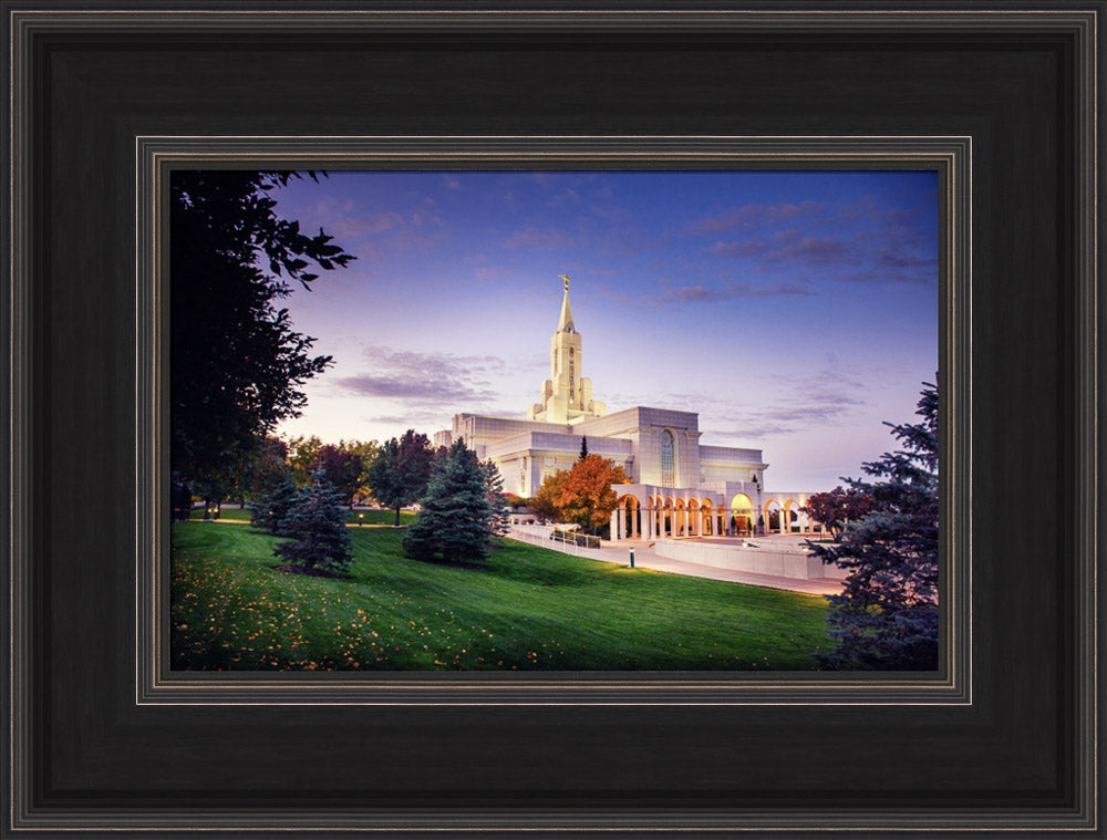 Bountiful Temple - Fall Sunrise by Scott Jarvie