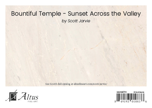 Bountiful Temple - Sunset Across the Valley by Scott Jarvie