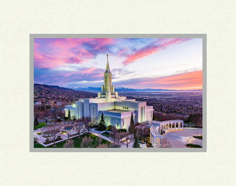 Bountiful Temple - Sunset Across the Valley by Scott Jarvie