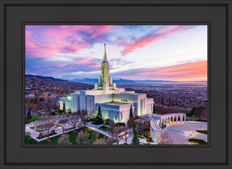 Bountiful Temple - Sunset Across the Valley by Scott Jarvie