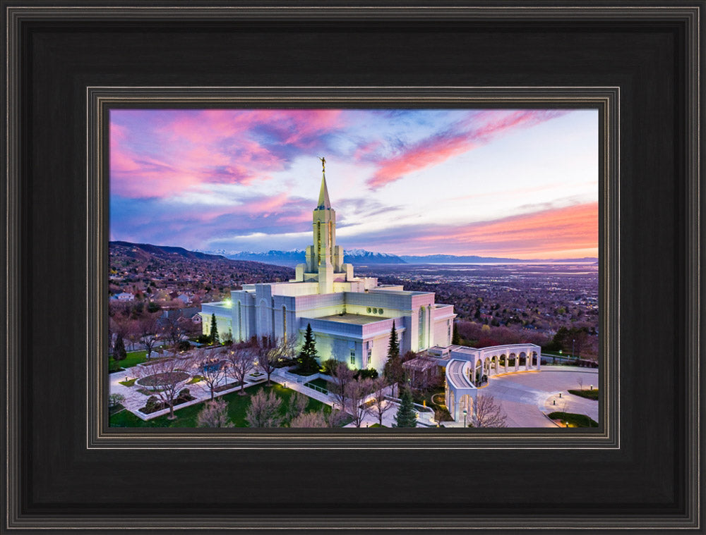 Bountiful Temple - Sunset Across the Valley by Scott Jarvie