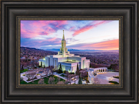 Bountiful Temple - Sunset Across the Valley by Scott Jarvie