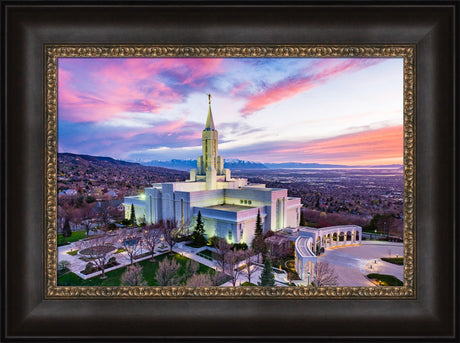 Bountiful Temple - Sunset Across the Valley by Scott Jarvie