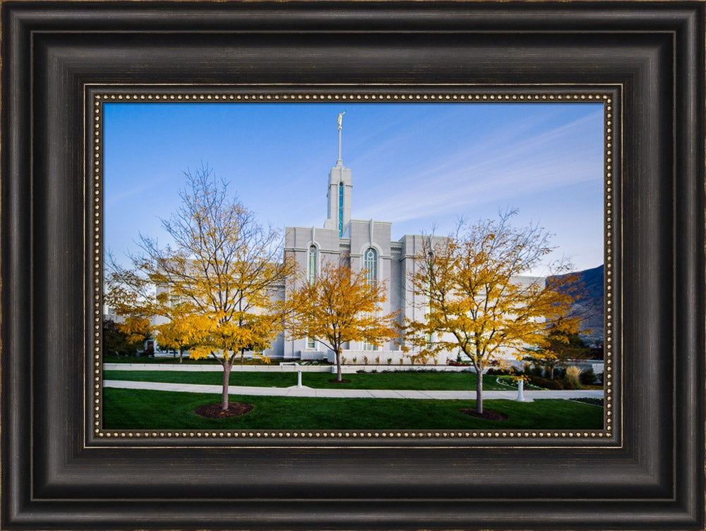 Mt Timpanogos Temple - Fall Trees by Scott Jarvie