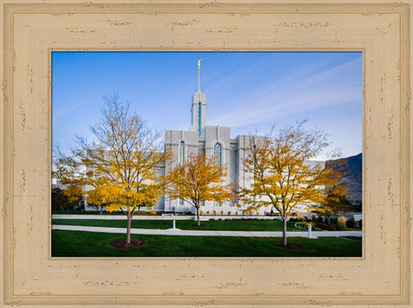 Mt Timpanogos Temple - Fall Trees by Scott Jarvie