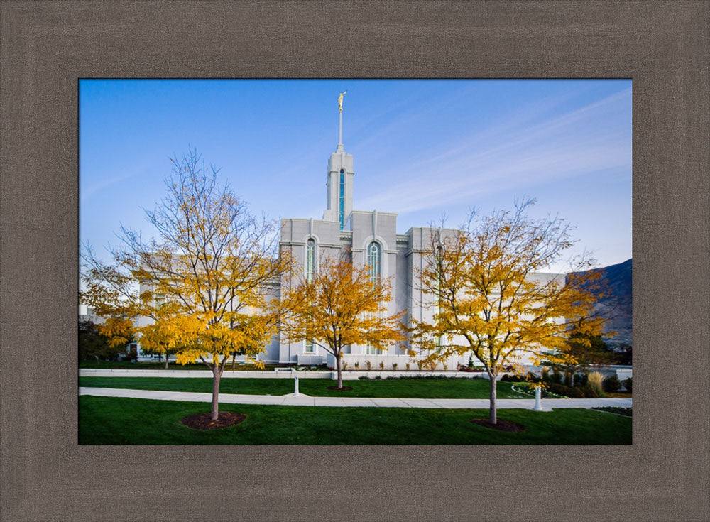 Mt Timpanogos Temple - Fall Trees by Scott Jarvie