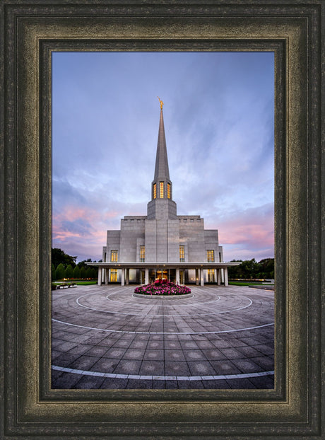 Preston Temple - Courtyard Sunrise by Scott Jarvie