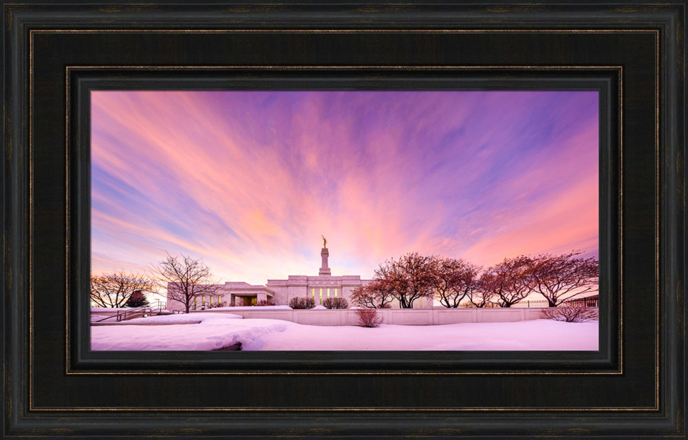 Monticello Temple - Pink Sunset by Scott Jarvie