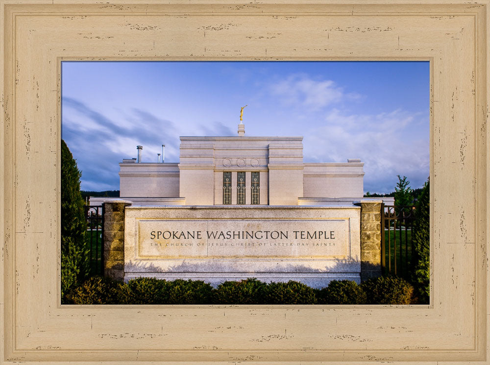 Spokane Temple - Sign by Scott Jarvie