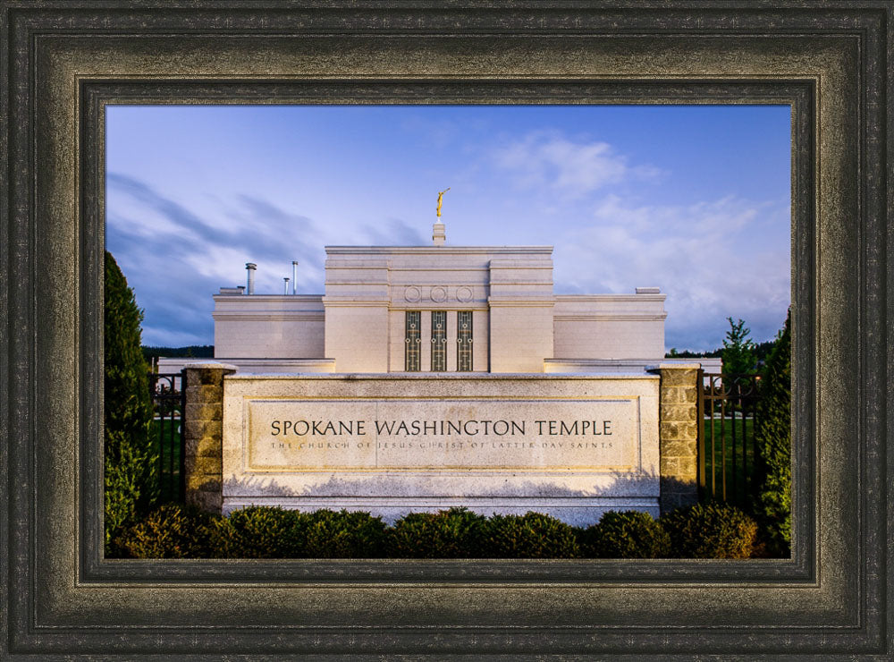 Spokane Temple - Sign by Scott Jarvie