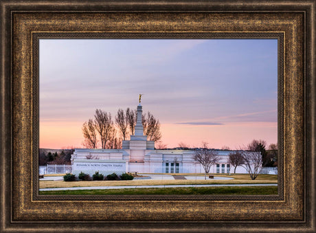 Bismarck Temple - Sunset Sign by Scott Jarvie