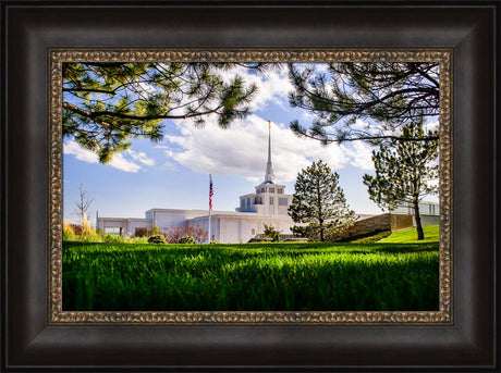 Billings Temple - Through Trees by Scott Jarvie