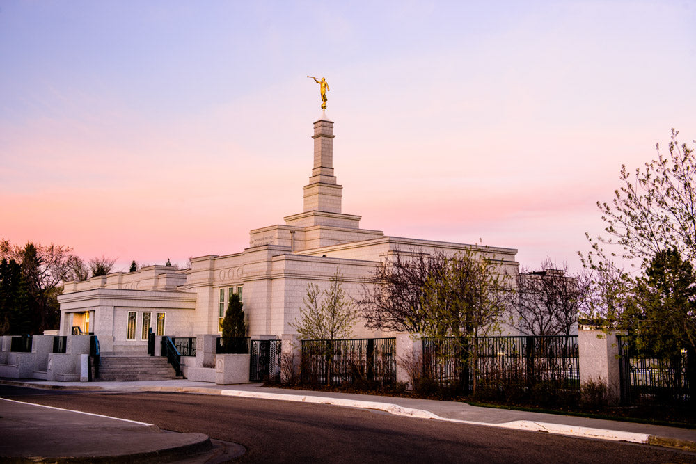 Edmonton Temple - Sunset Corner by Scott Jarvie