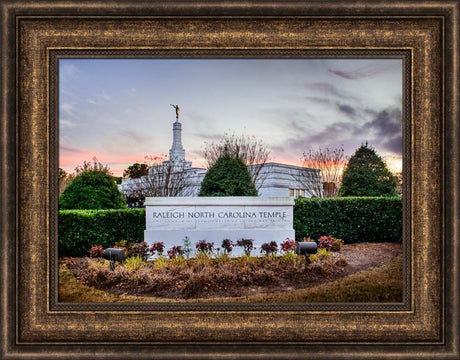 Raleigh Temple - Sunset Sign by Scott Jarvie