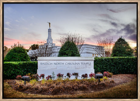 Raleigh Temple - Sunset Sign by Scott Jarvie