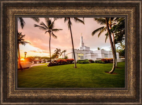 Kona Temple - Orange Sunset by Scott Jarvie