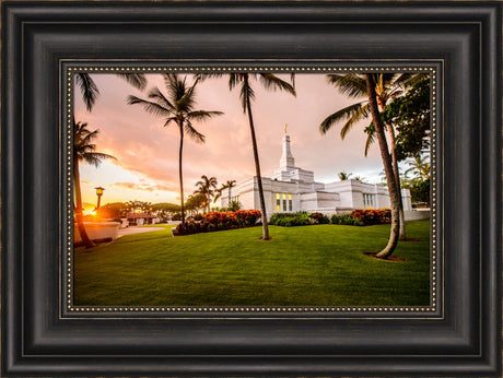 Kona Temple - Orange Sunset by Scott Jarvie