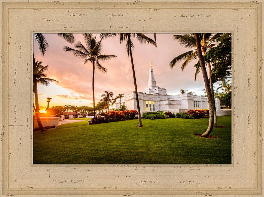 Kona Temple - Orange Sunset by Scott Jarvie