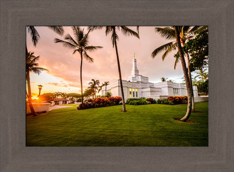 Kona Temple - Orange Sunset by Scott Jarvie