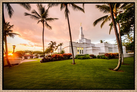 Kona Temple - Orange Sunset by Scott Jarvie